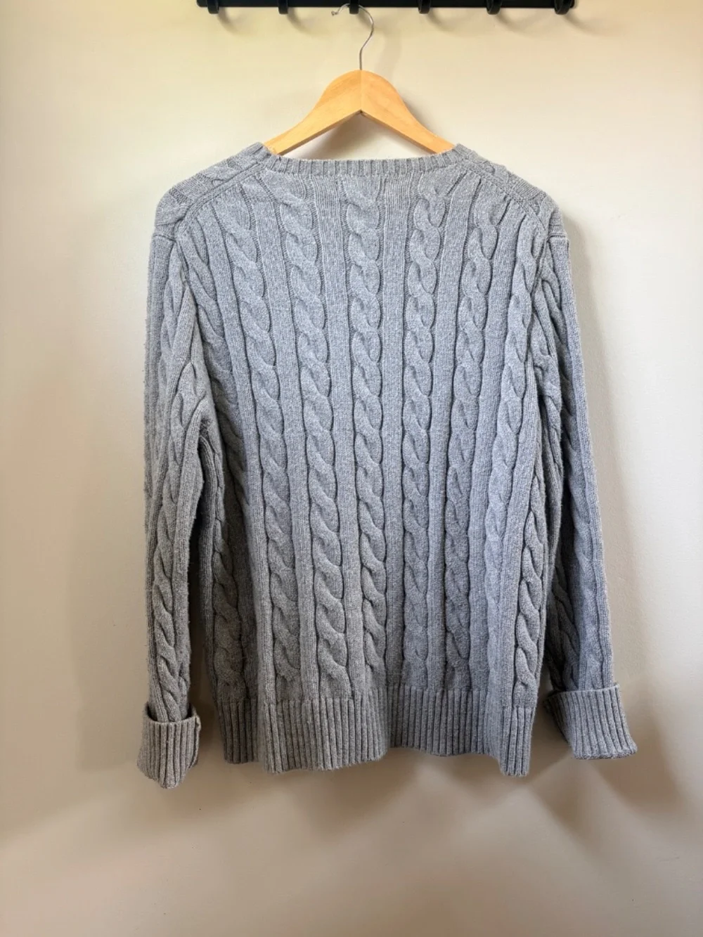 Polo Ralph Lauren Gray Cableknit Sweater M